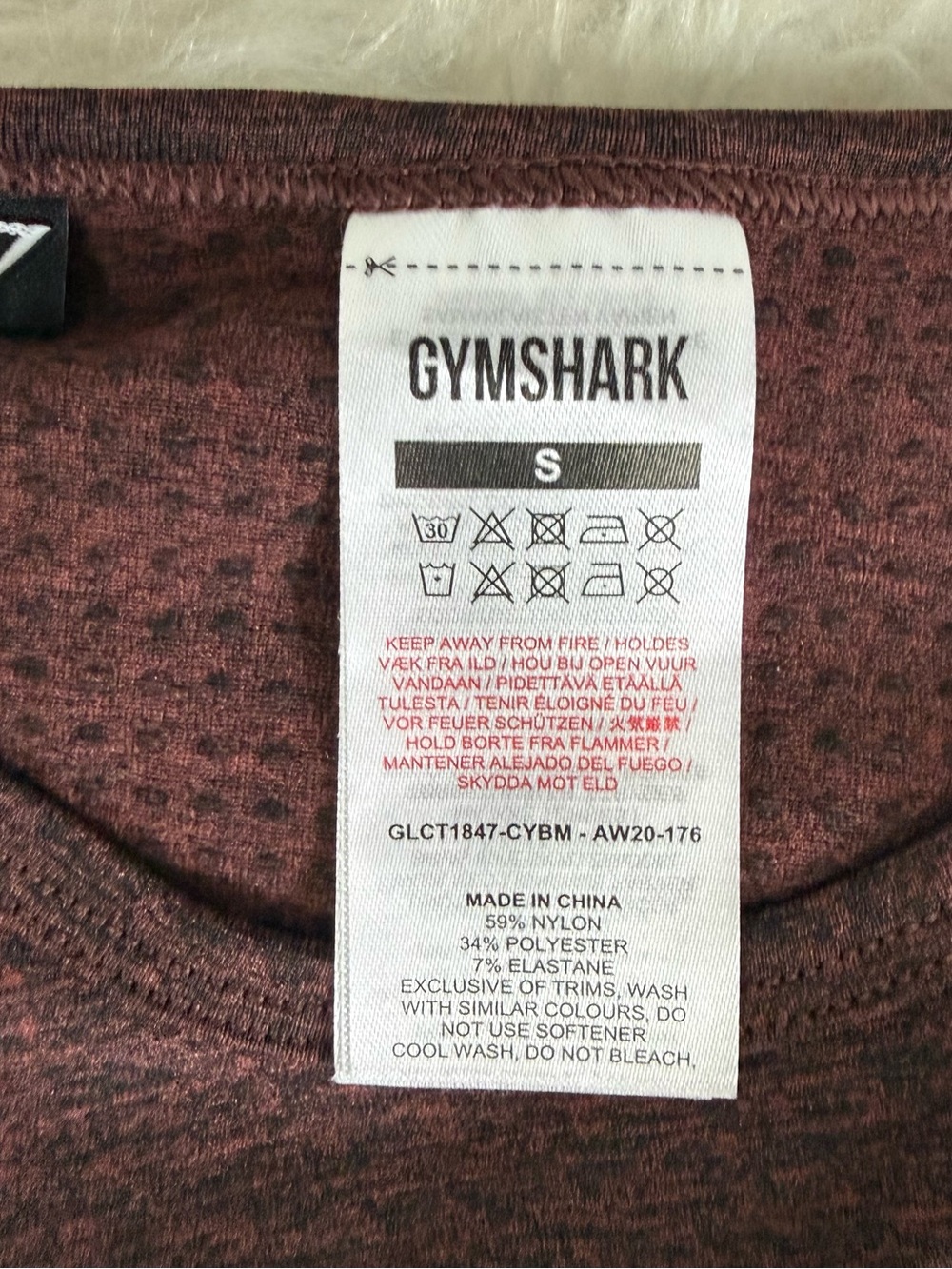Gymshark Vital Seamless 2.0 Crop Top Bundle Small Black & Burgundy - Picture 5 of 6